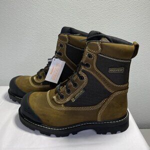 NEW ROYER 8" FLX Brown Composite Safety Toe Mens Size 10 Lace Up Leather Boot